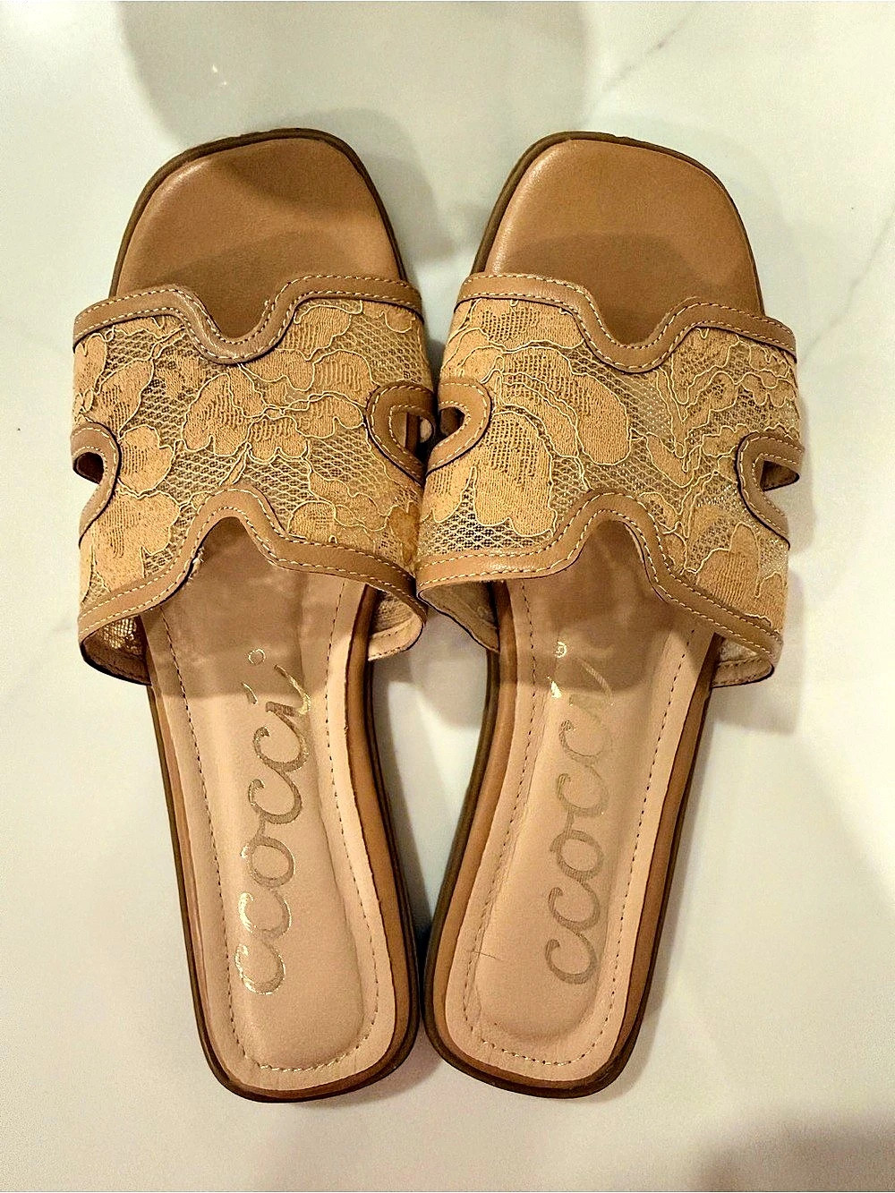 Lace Slide Sandals